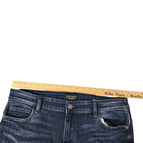 Judy Blue Jeans Womens 32 Blue Skinny Fit High-Rise Dark Wash Stretch Denim - Picture 10 of 12
